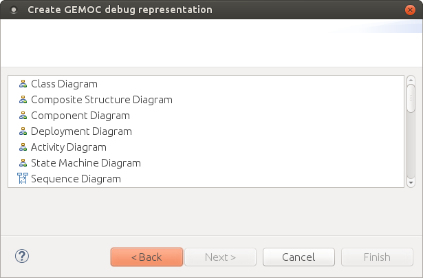 Debug representation wizard